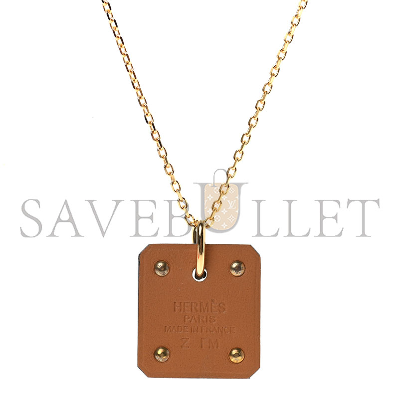 H**mes gold plated swift as de coeur necklace black